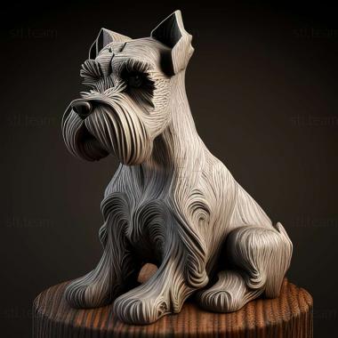 3D model Zwergschnauzer dog (STL)